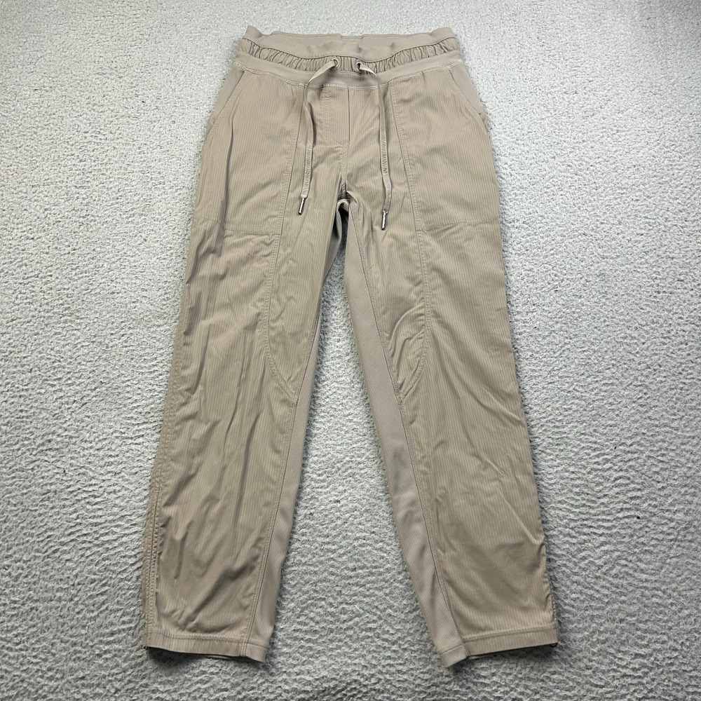 Lululemon Women Tan Dance Studio Mid Rise Cropped Pants Size 4 Activewear Travel